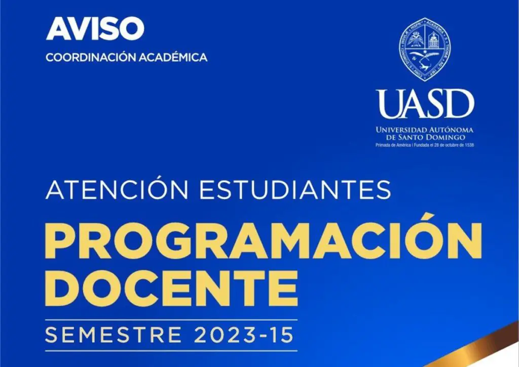 Uasd programación docente verano 2023