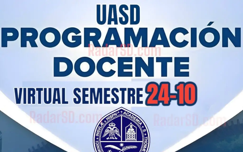 UASD programación docente virtual primer semestre 2024-10