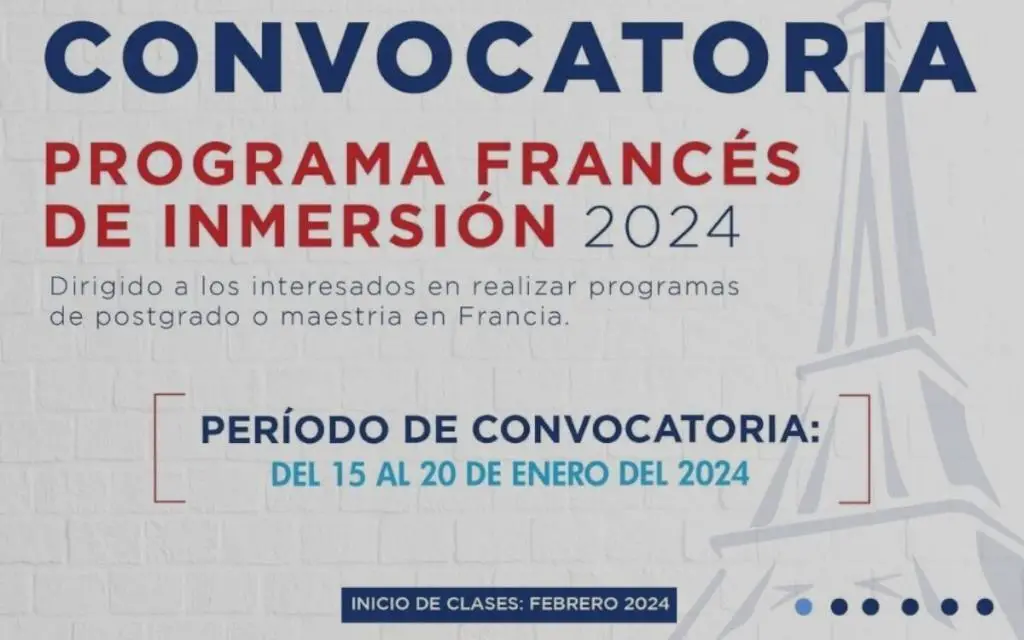 Francés por Inmersión 2024 convocatoria de becas mescyt