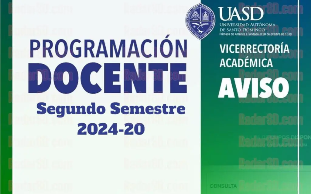 programación docente uasd segundo semestre 2024