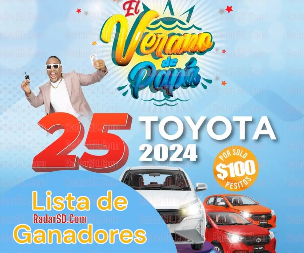 Lista de Boletos Ganadores de la Rifa El Verano de Papa leidsa 25 carros 2024