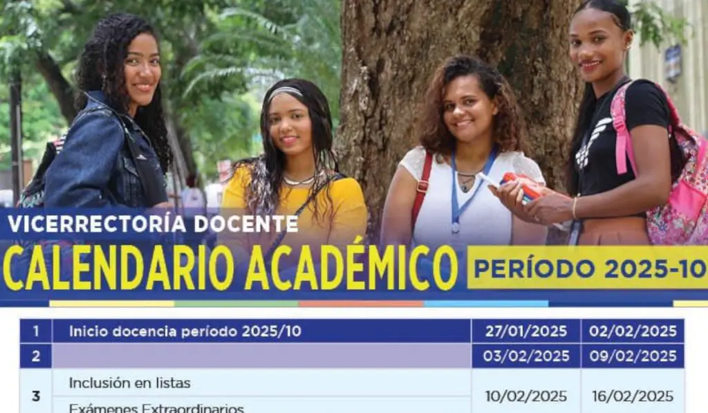 Uasd calendario academico primer semestre 2025