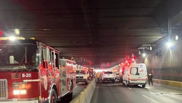 pánico vivido por los conductores en el túnel de la avenida 27 de Febrero